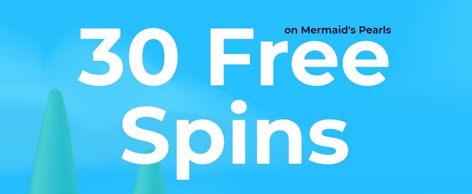30 Free Spins Bonus on Slots on Mermaid's Pearls at Aussie Play! No deposit required! Win real money!