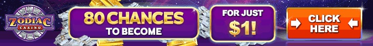 80 Free Spins on Zodiac Casino for $1 deposit